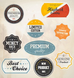 Retro styled labels vector image