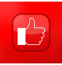 Glossy red misc icons vector image