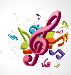 Treble clef music Treble clef music vector image