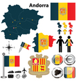 Map of Andorra vector image