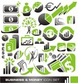 Business and money icon set vector image