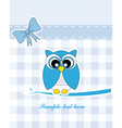 Blue owl vector image