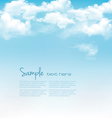 Blue sky with clouds background vector image