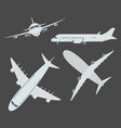 Set of aircraft airplane vector image