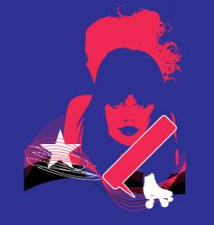 Model pop grunge illustration vector image