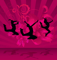 Magenta dark dance party Magenta dark dance party vector image