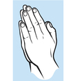 Praying hands vector image
