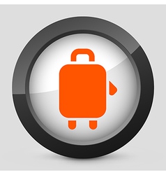 Orange and gray elegant glossy icon vector image