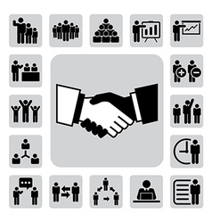 Business and office icons set vector image