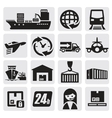Shipping and cargo icons vector image
