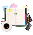 Office dairy and business supplies vector image