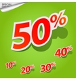 Set of labels percent vector image