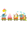 Happy train vector image