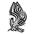 Powerful eagle in tribal style vector image