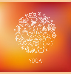 Yoga logo vector image