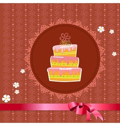 Designer frame cake vector image