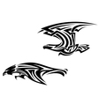 Two birds mascots in tribal style vector image