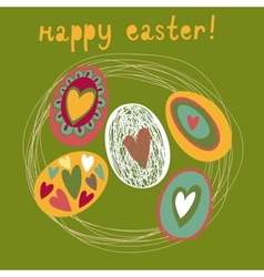 Colorful Easter card vector image