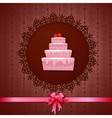 Designer frame cake vector image