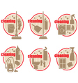 Set of icon cleaning vector image