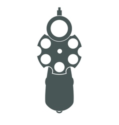 Retro gun front view vector image