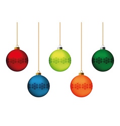 Christmas balls set vector image