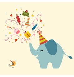 Birthday greeting card vector image