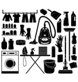Set of icon cleaning vector image