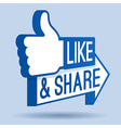 Like and Share Thumbs Up vector image
