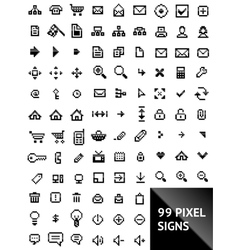 Pixel web icons vector image