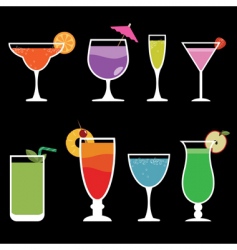 Cocktails vector image