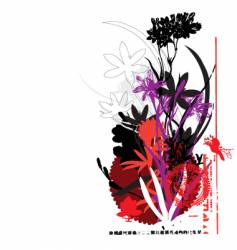 Oriental flower vector image