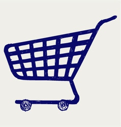 Shopping supermarket cart vector image