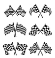 Checkered flags set vector image