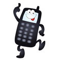 Cartoon mobile phone vector image