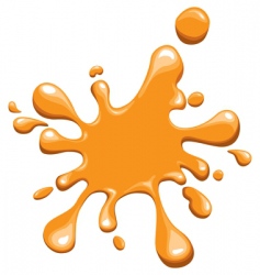 Orange splodge vector image