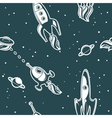 Rocket ship pattern vector image