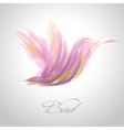 Shiny lavender flying hummingbird vector image