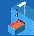 Businessman diving into the Businessman diving into the vector image