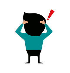 Man cartoon backside icon image Man cartoon backside icon image vector image