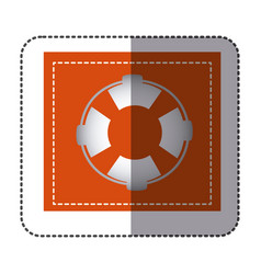 Color sticker frame with flotation hoop Color sticker frame with flotation hoop vector image