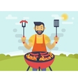 BBQ cooking party vector image