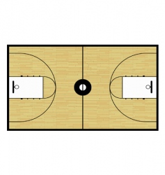 Basketball court vector image