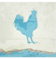 Red rooster retro poster vector image