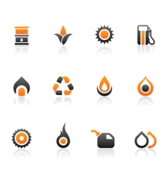 Fuel icons and graphics vector image
