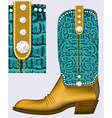 Cowboy bootLuxury shoe with diamonds for design vector image