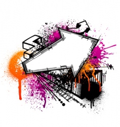 Graffiti arrow background vector image