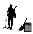 Rocker at mic vector image