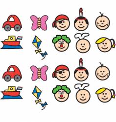 Child like doodles vector image