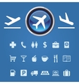 Icons and pointers for navigation in airport vector image